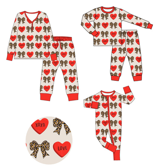 25.9.19 custom each style moq 8 eta 6-8week Sibling Sister love bow baby long sleeve pants sets and romper and adult set match design