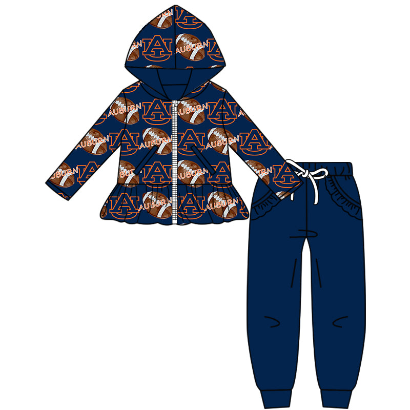 Custom moq 5 mix size milk silk summer teams baby girls clothes blue hooded long sleeve pants sets and boy sets and dress and tops 2-25.8.19