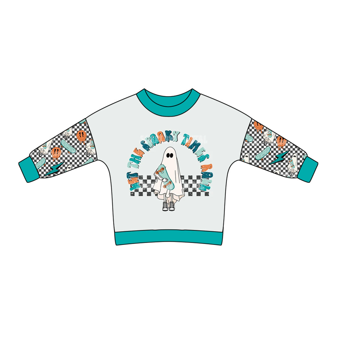 8.1 custom each style moq 5 eta 4-6week Sibling Sister baby boys clothes ghost long sleeve top and long sleeve romper match family design