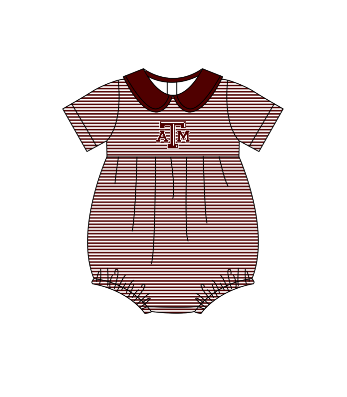 Custom moq 5 mix size milk silk summer teams Baby Boys And Girls Dark Red Short-Sleeved Shirt And Shorts Set Matching Striped Rompers Outfit Set