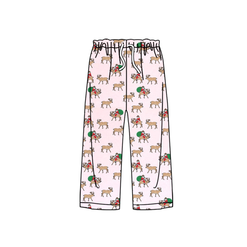 6.19 custom each style moq 5eta 4-6week adult clothes Christmas adult woman pink pants adult men