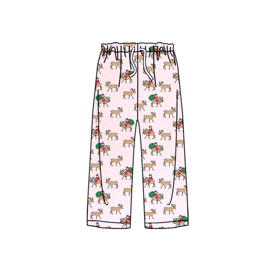 6.19 custom each style moq 5eta 4-6week adult clothes Christmas adult woman pink pants adult men