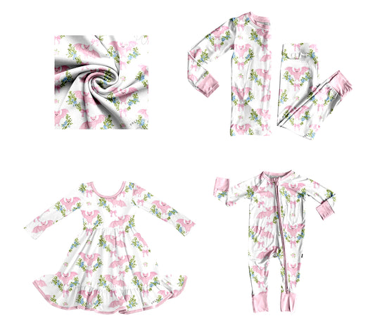 25.8.9 custom each style moq 5eta 4-6week Sibling Sister Christmas trees baby girl long sleeve pants sets and dress and rompers match family design