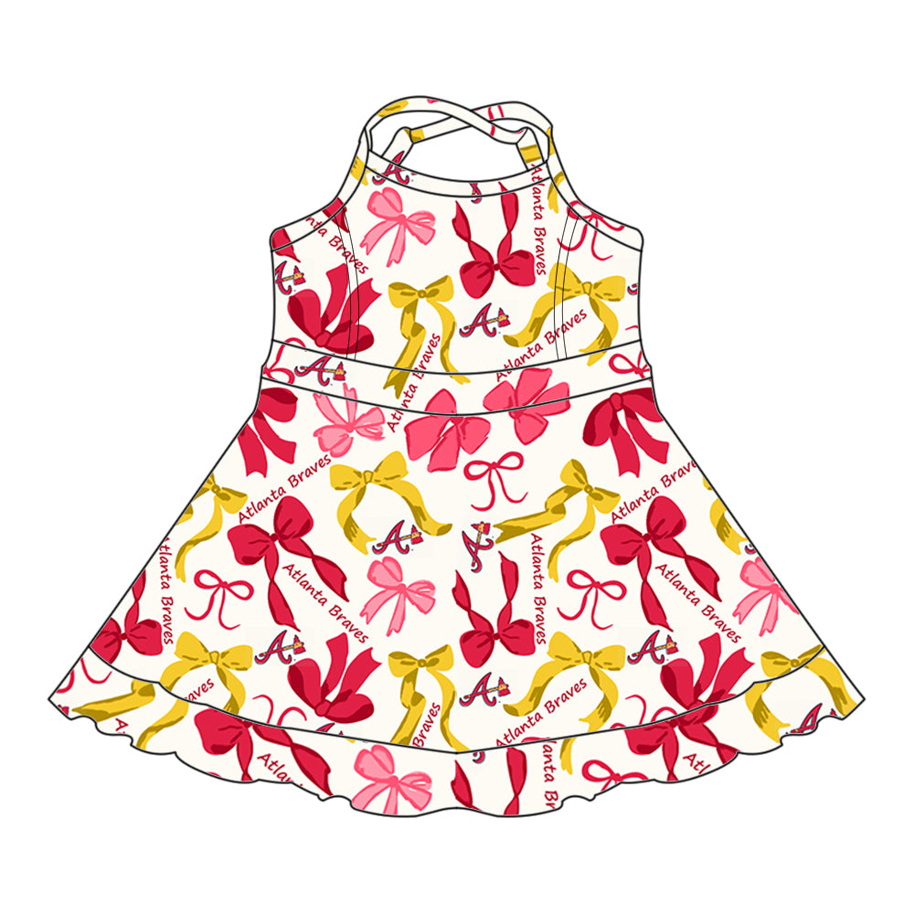 Custom moq 5 mix sizes summer teams baby girls clothes team red short sleeve skirts shorts sets dress 1 and dress 2 and dress 3 and dress 4-25.5.17