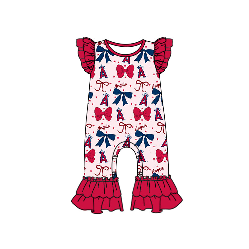 Custom moq 5 mix size milk silk summer teams baby girls clothes team bow red long sleeve hooded pants sets and dress 1 and dress 2 and romper-25.6.16