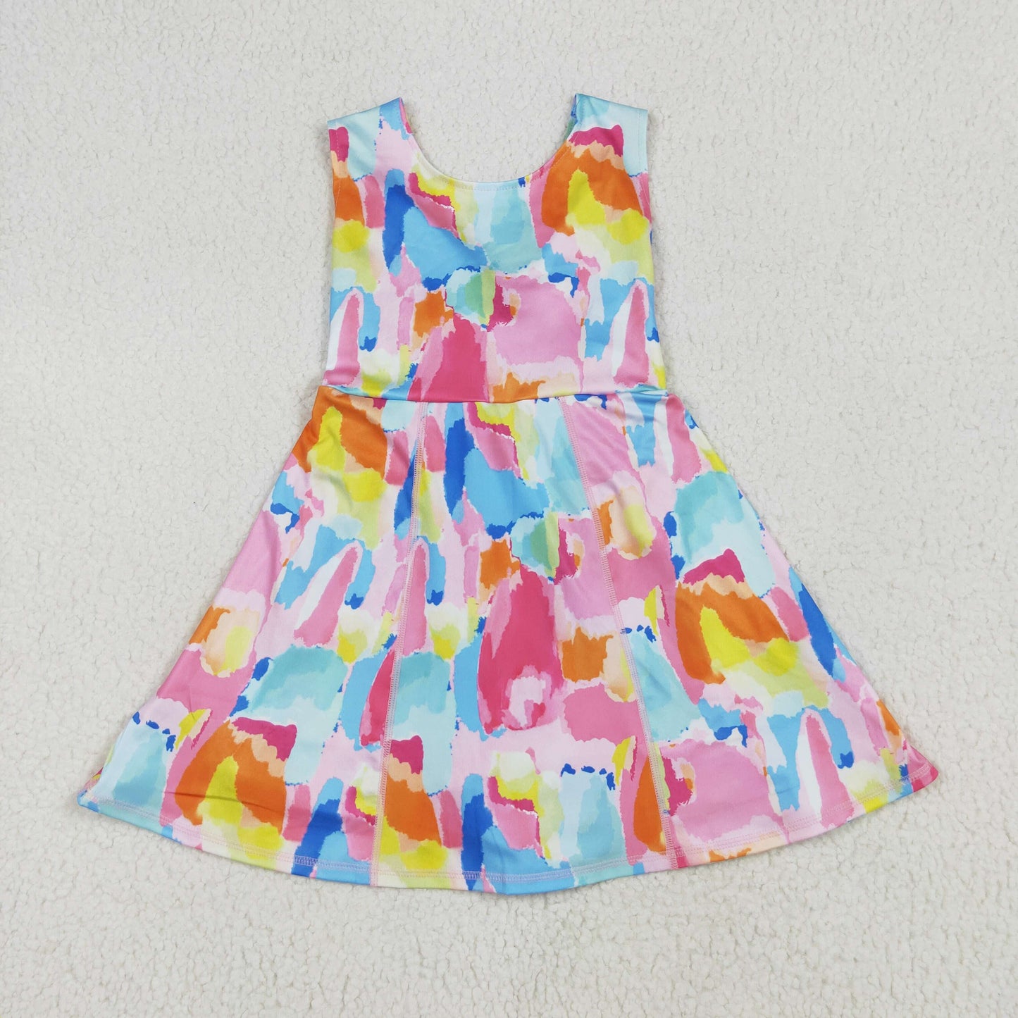 RTS NO MOQ Sibling baby Girls clothes yoga short sleeve Clothes Sets dress