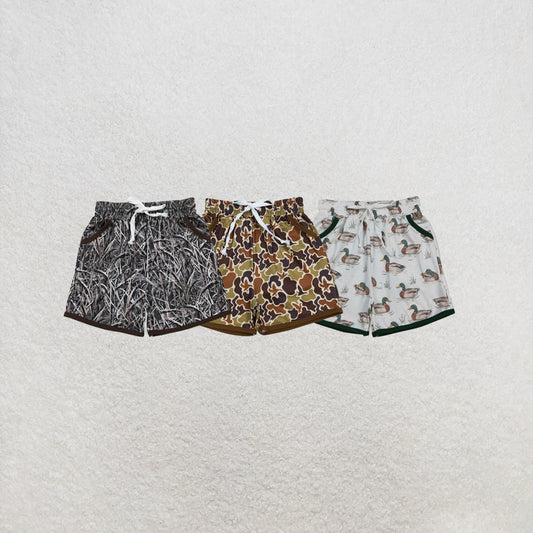 RTS NO MOQ（In Stock)Baby Boys Leaves Camo Hunting Pockets Shorts Bottom