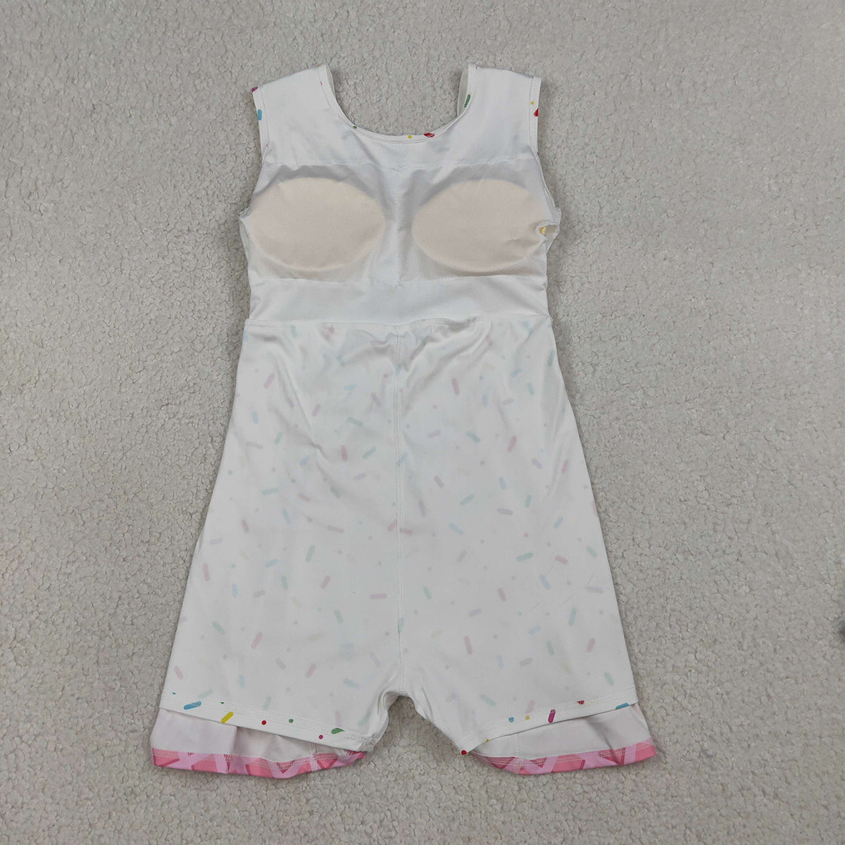 RTS NO MOQ GSD3594 Baby Girls Pink Team Yoga Active Shorts with Drip Sprinkles Knee-Length Dresses