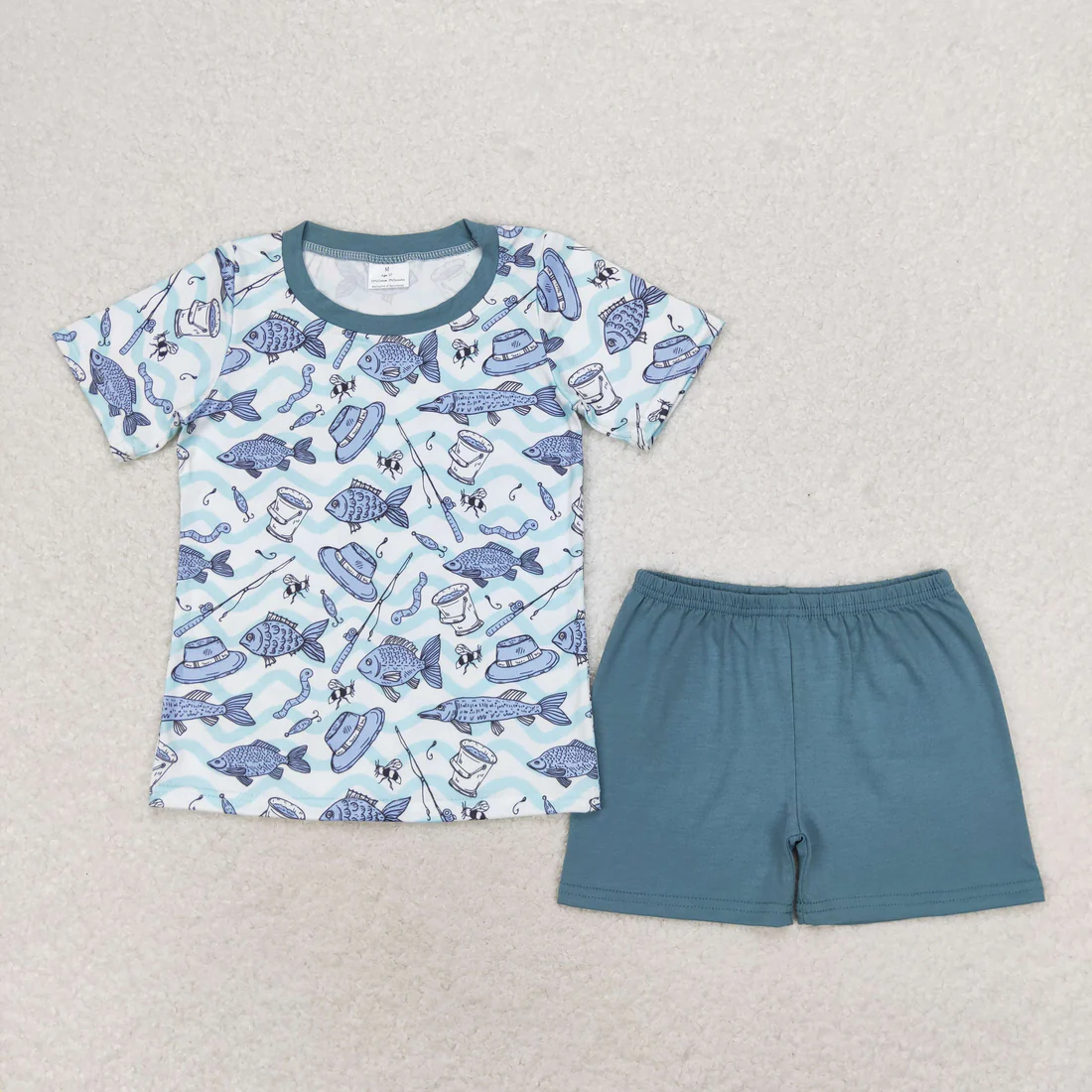 RTS NO MOQ Sibling Baby boy clothes camouflage Short Sleeve pants Suits