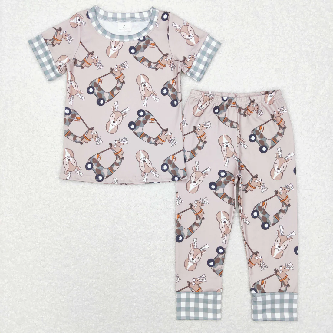 RTS NO MOQ Sibling Baby boy clothes duck camouflage short Sleeve pants Suits