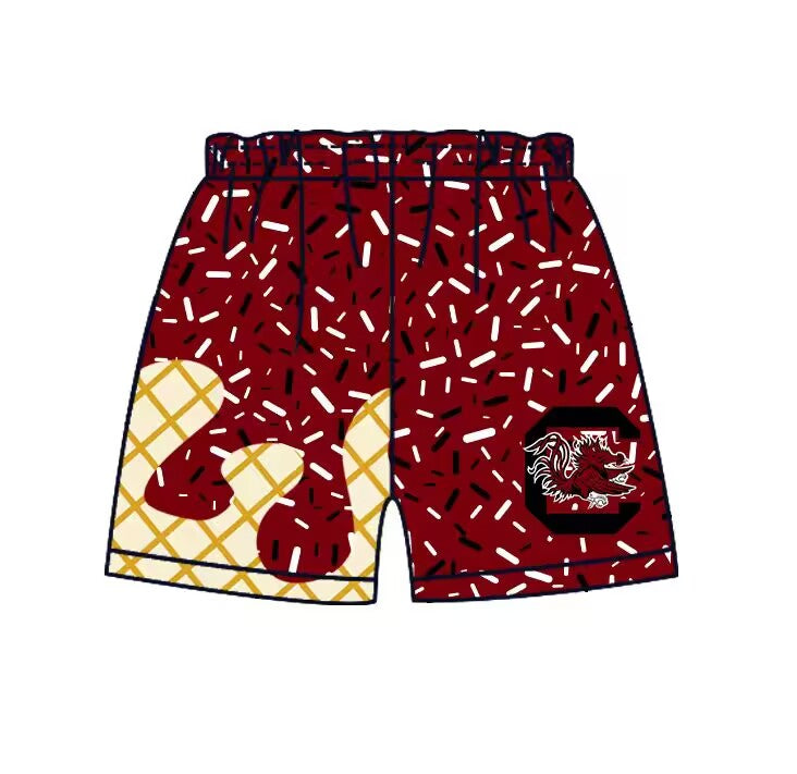 Custom moq 5 mix size milk silk summer teams baby girls clothes brick red shorts sets and hooded long sleeve top and short top 2 and dress and shorts 2-25.8.30
