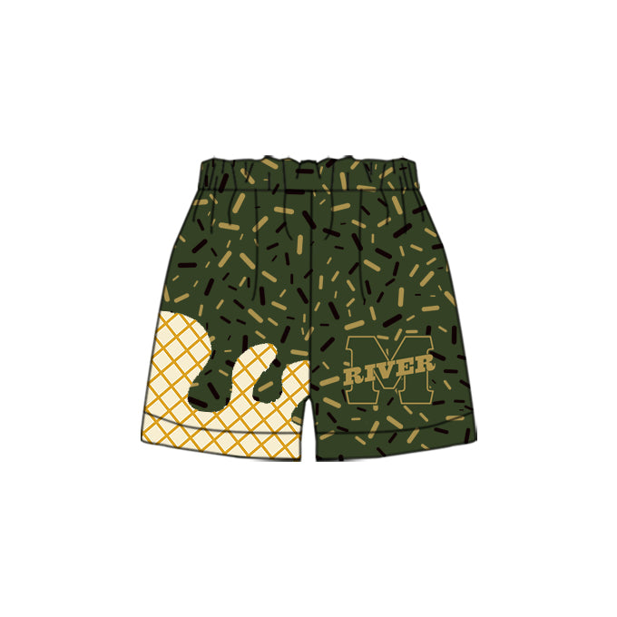 Custom Special character style tops  dark green Beach
