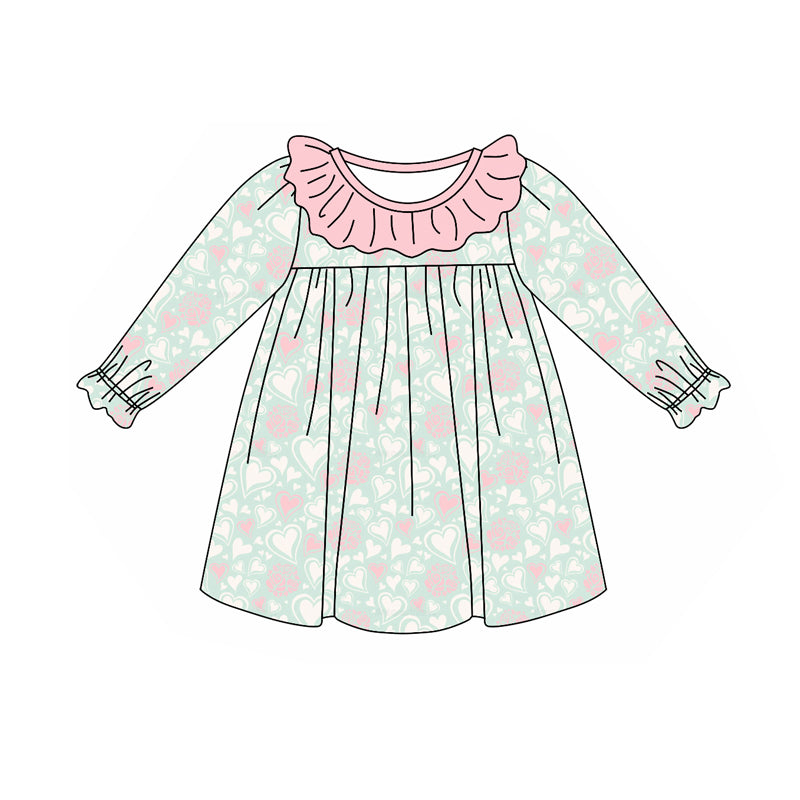 9.12 custom each style moq 5eta 4-6week Sibling Sister love pink baby girl sets and dress and rompers match family design