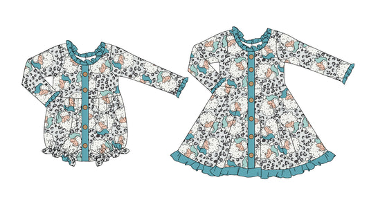 25.5.13 custom each style moq 5eta 4-6week Sibling Sisters Christmas baby girl long sleeve dress and rompers match family design