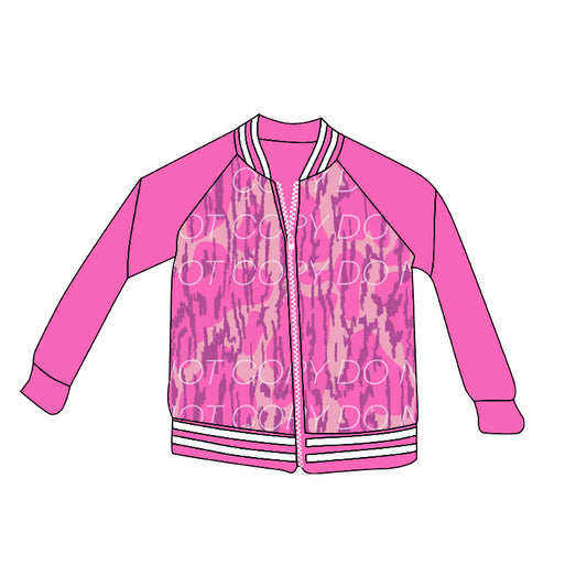 8.31 custom each style moq 5 eta 4-6week baby girls clothes dark pink zipper long sleeve top