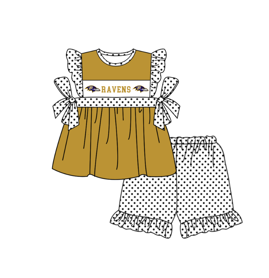 Custom moq 5 mix size milk silk summer teams baby girl boys clothes brownish-yellow short sleeve shorts sets 2  and dress and rompers 2 series
