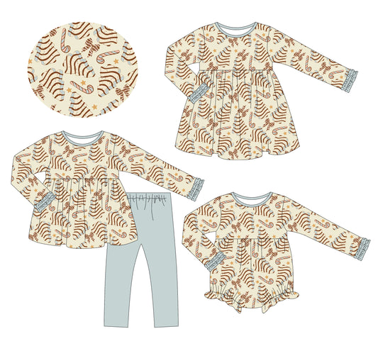 25.6.21 custom each style moq 5eta 4-6week Sibling Sisters Christmas bow baby girl long sleeve pants sets and dress and rompers match family design