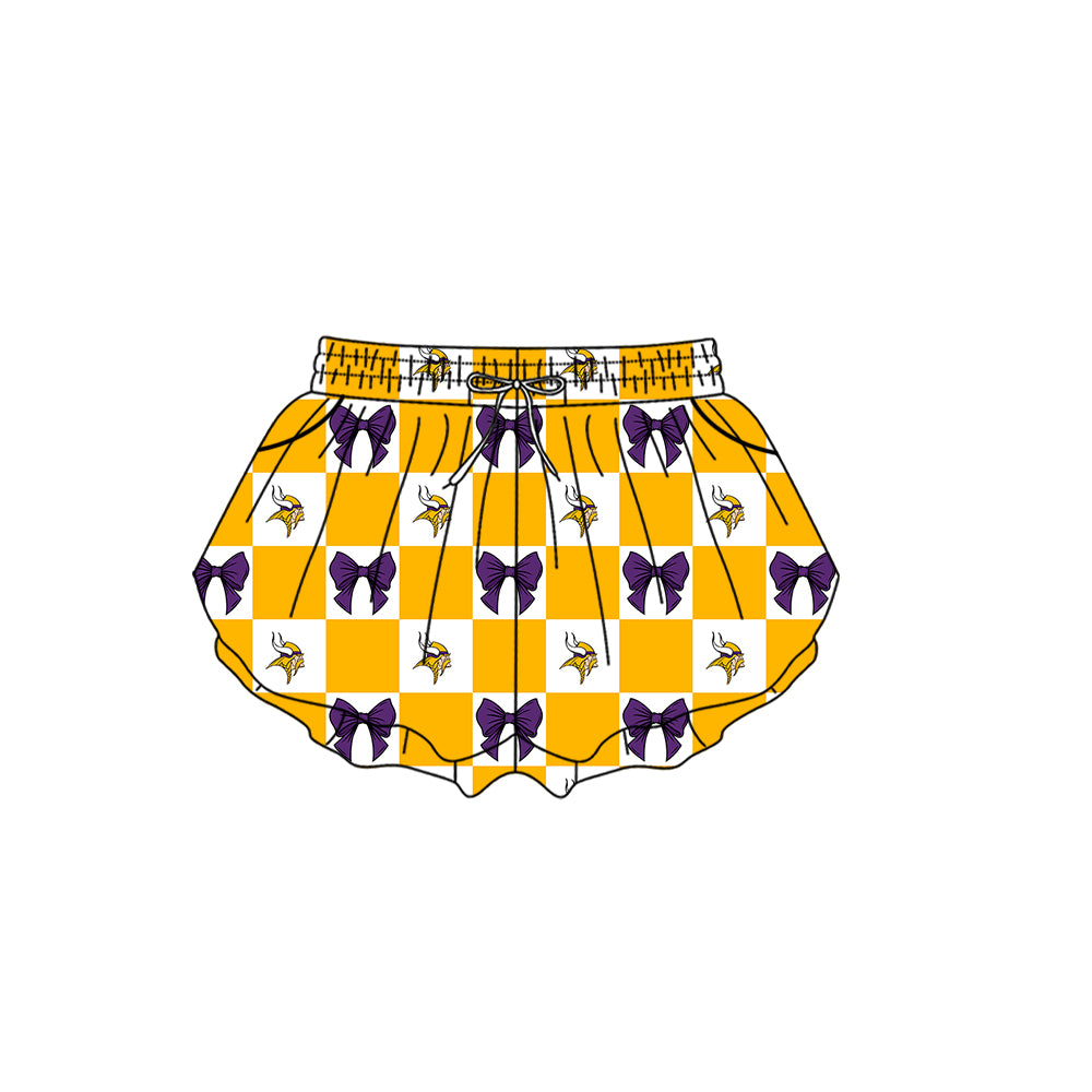 Custom moq 5 mix size milk silk summer teams Yellow Checked Baby Girl Purple Sleeveless Top Skirt Short Set Dress And Shorts Yoga Outfit Boy's Top Shorts Set Romper