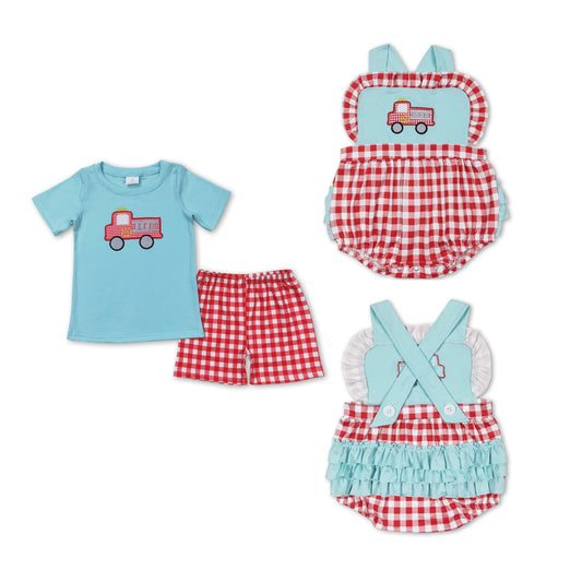 Baby Boys Shirt Shorts Summer Embroidery Rompers Outfits Clothes Sets