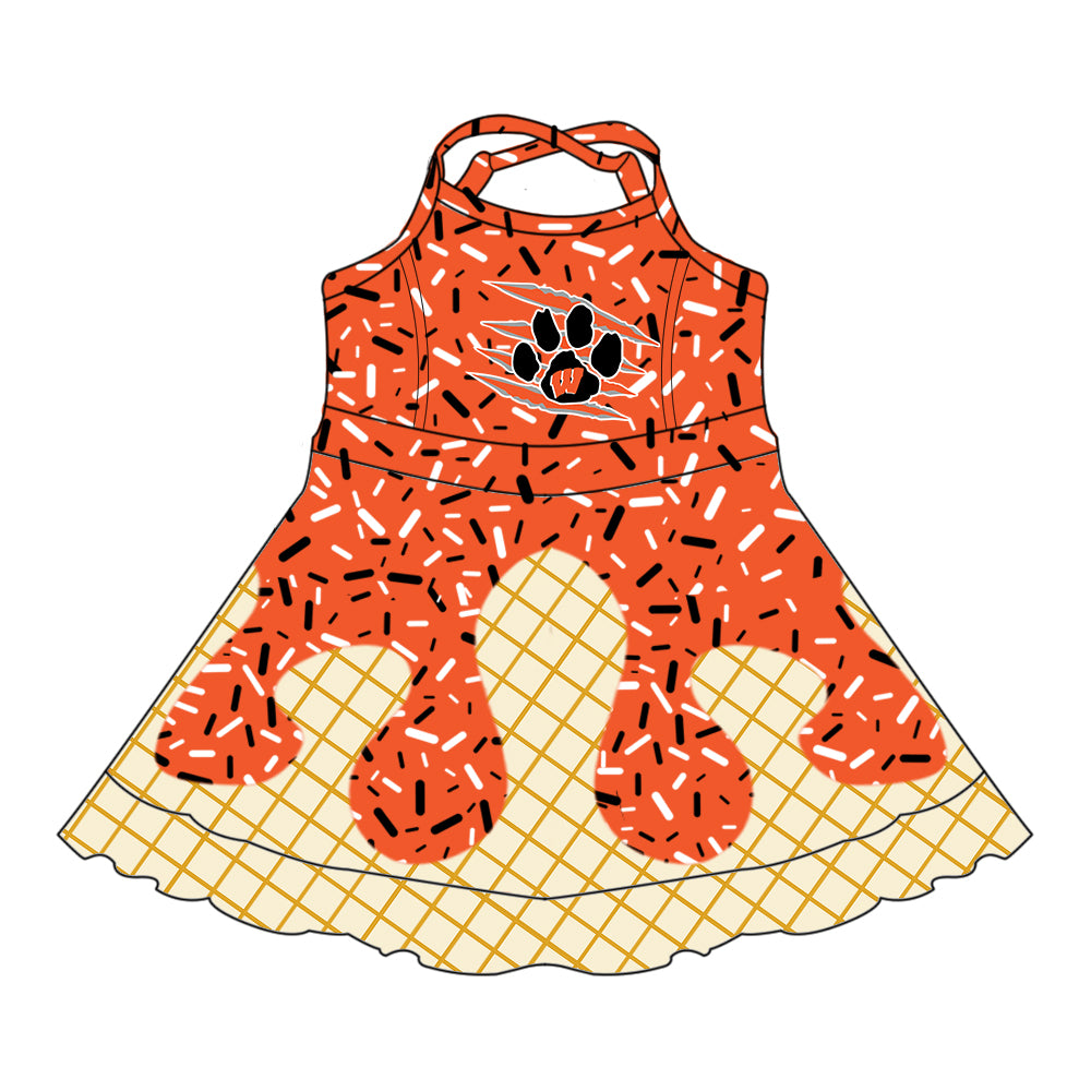 Custom moq 5 mix size milk silk baby girls clothes team bow orange hooded long sleeve tops and shorts and jacket and dress-25.7.25