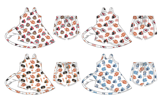 26.1.16 custom each style moq 5 eta 6-8week Sibling Sister team bow baby short sleeve dress 4 and shorts 4 match design