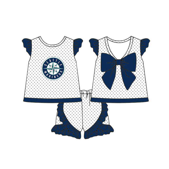Custom moq 5 mix size milk silk summer teams Girls Long Sleeve Top Matching Short Sleeve Set Boys Tops