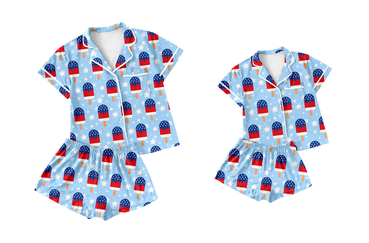 25.12.26 custom each style moq 5 eta 6-8week Sibling Sister short sleeve shorts sets and adult set match design