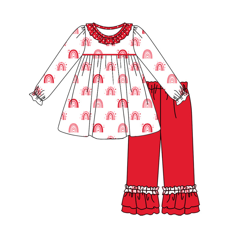 10.2 custom each style moq 5eta 4-6week Sibling Sister rainbow baby girl sets and dress and rompers match family design