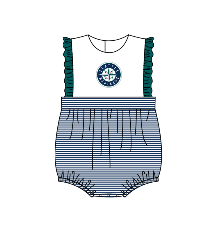 Custom moq 5 mix size milk silk summer teams Baby Boys And Girls Navy Blue Short-Sleeved Shirt And Checked Shorts Set Matching Striped Rompers Outfit Set