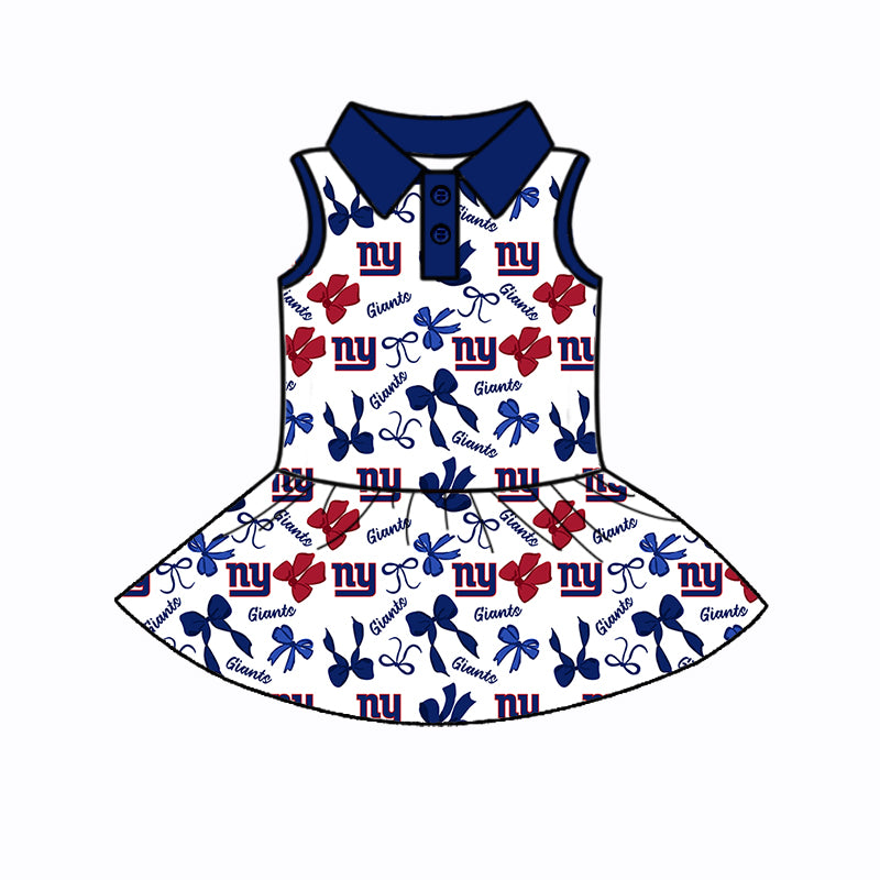 Custom moq 5 mix sizes summer teams baby girls clothes team blue short sleeve skirts shorts sets 1 and skirts sets 2 and and skirts sets 2 and dress 1 and dress 2 and dress 3 and dress 4-25.6.4