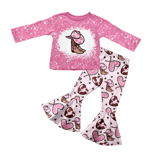 9.19 custom each style moq 5eta 4-6week baby girls clothes boots hat pink long sleeve pants sets