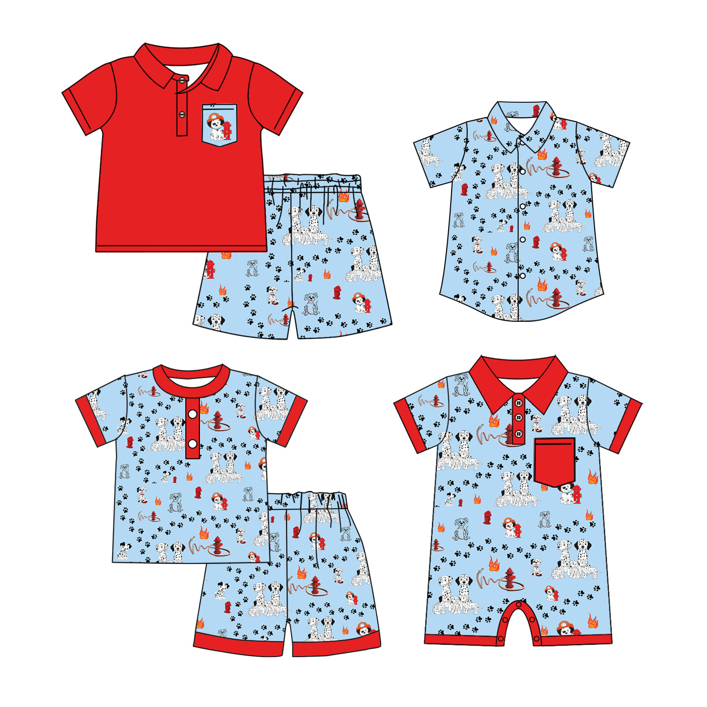 12.16 custom each style moq 5eta 4-6week Sibling Sister dog baby girl sets 1 and sets 2 and boy rompers and top match family design