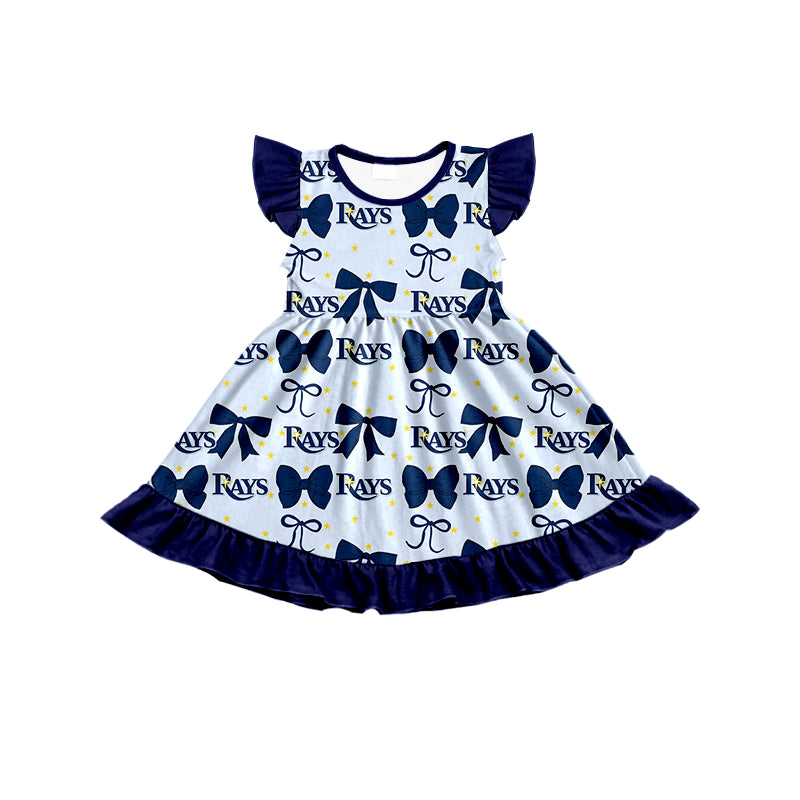 Custom moq 5 mix size milk silk summer teams baby girls clothes team bow blue sleeveless skirts sets and dress 1 and dress 2 and top-25.6.21