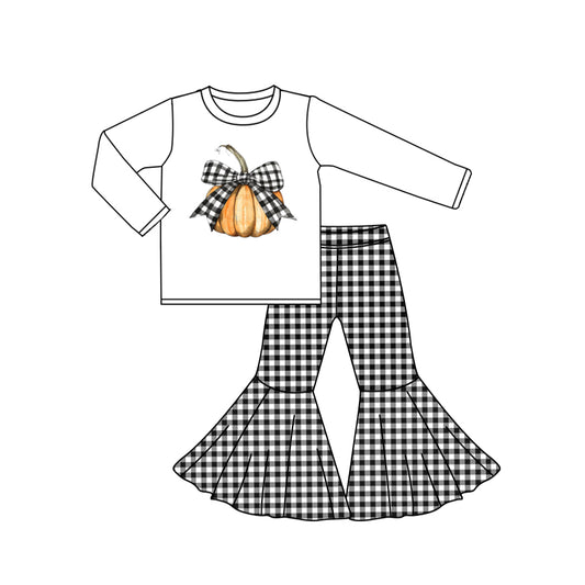 6.11 custom each style moq 5eta 4-6week baby girls clothes pumpkin long sleeve pants outfits