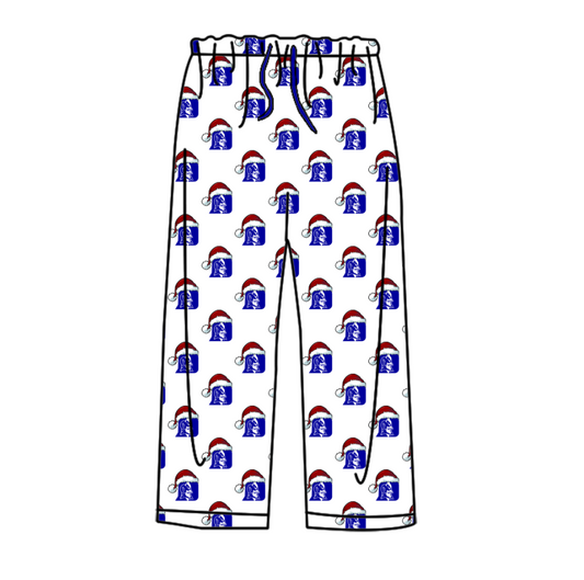 custom moq 3 eta 6-8weeks White blue color  adult trousers team
