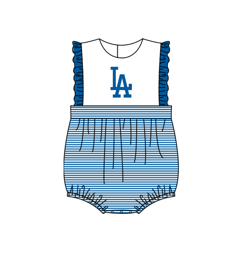 Custom moq 5 mix size milk silk summer teams Baby Boys And Girls Blue Short-Sleeved Shirt And Shorts Set Matching Striped Rompers Outfit Set