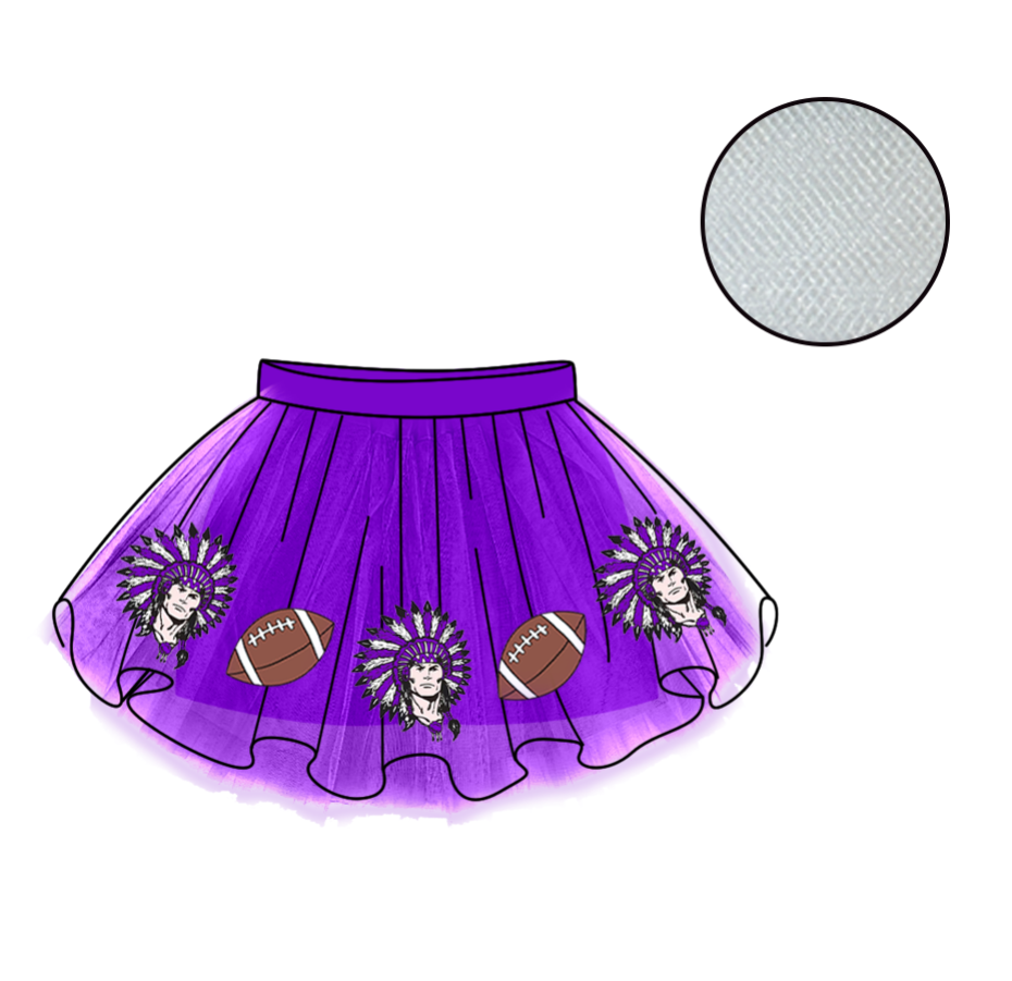 Custom moq 5 mix size milk silk summer teams Baby Girl's Purple Mesh Skirt Summer Outfit Team Clothing