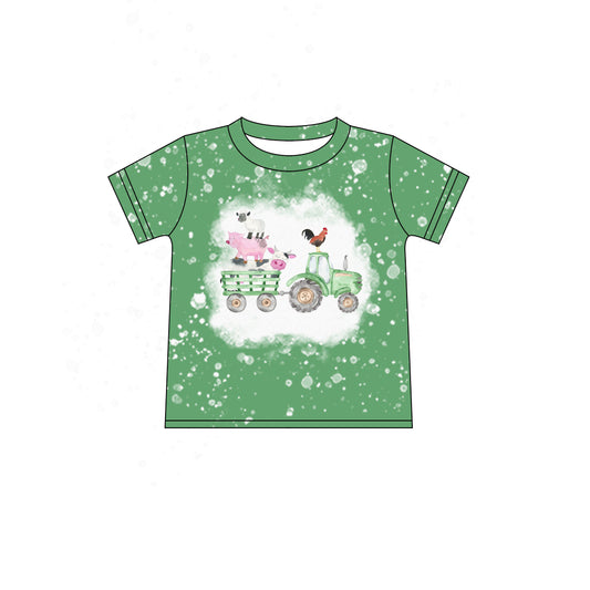 9.20 custom each style moq 5 eta 4-6week baby girl clothes green short sleeve top