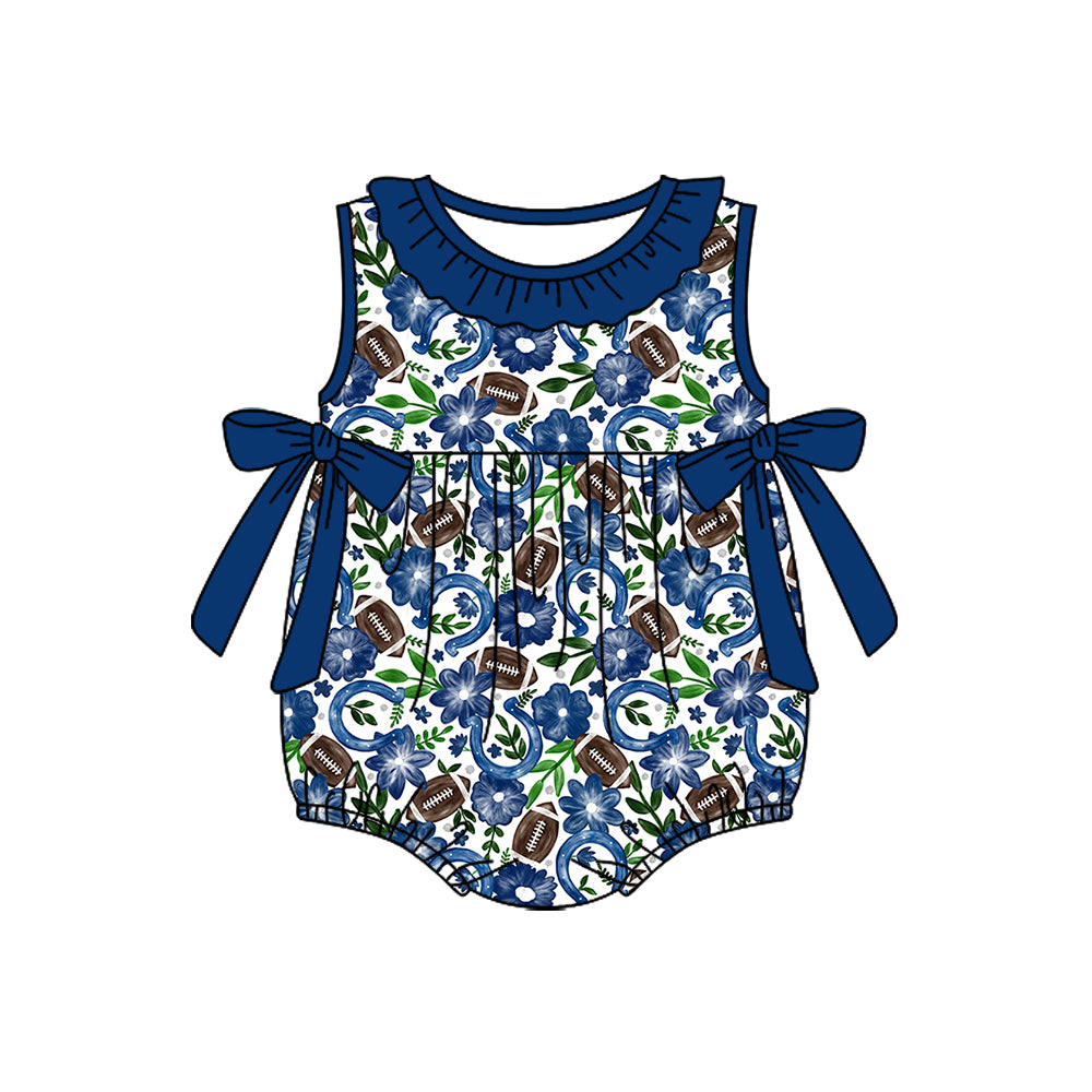 Custom moq 5 mix size milk silk summer teams Baby Girl Navy Blue Sleeveless Top And Shorts Set Sleeveless Skirt Set Yoga Dress Romper