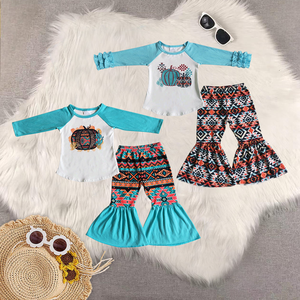 RTS Sibling baby girls clothes halloween long Sleeve pants sets