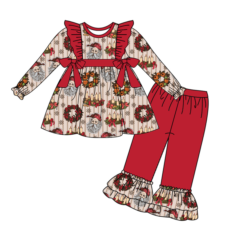 6.19 custom each style moq 5eta 4-6week Sibling Sister Christmas red baby girls sets and dress and rompers match family design