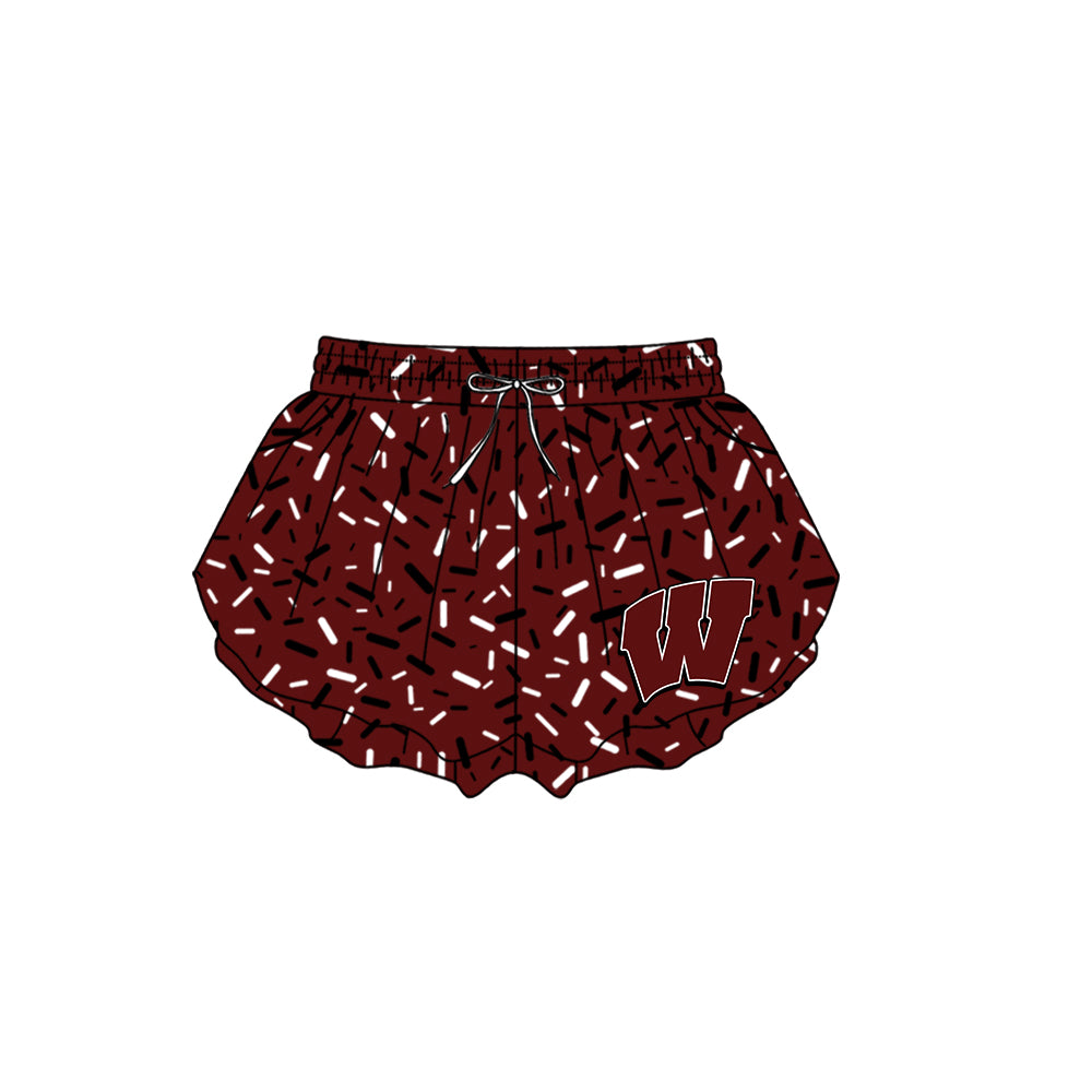 Custom moq 5 mix size milk silk summer teams Baby Camo Hooded Short Sleeve Top and Shorts Set Ice Cream Drips Dark Red Hooded Top with Matching Shorts