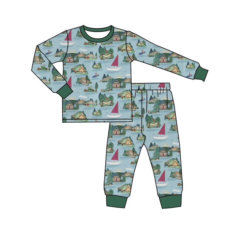 8.21 custom each style moq 5eta 4-6week Sibling Sister green baby boys sets and rompers match family design