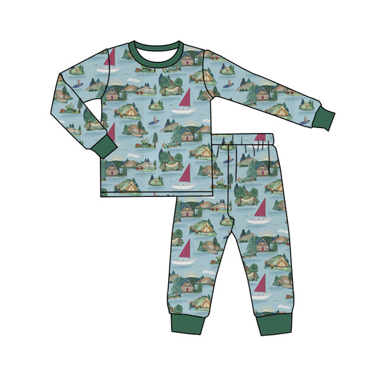 8.21 custom each style moq 5eta 4-6week Sibling Sister green baby boys sets and rompers match family design