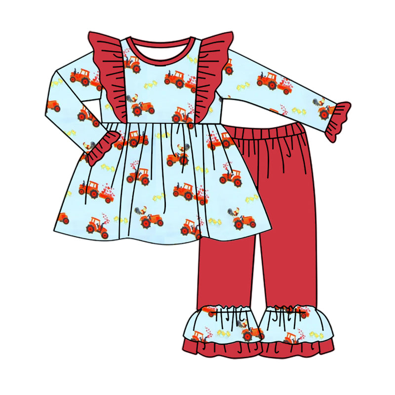 9.5 custom each style moq 5eta 4-6week Sibling Sister red baby girl sets and rompers match family design