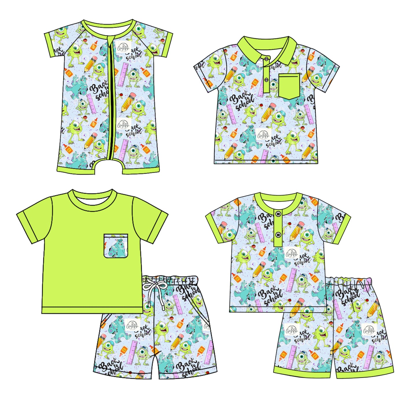 2.22 custom each style moq 5eta 4-6week Sibling Sister baby girl sets 1 and sets 2 and boy rompers and top match family design