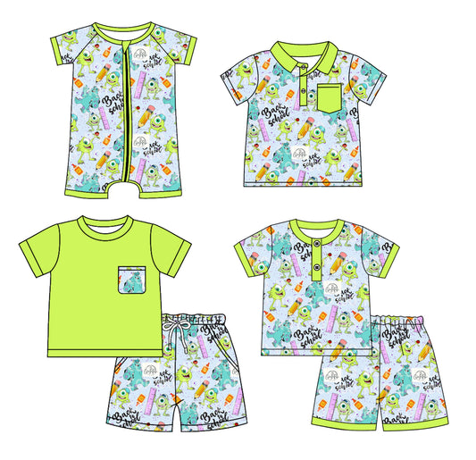 2.22 custom each style moq 5eta 4-6week Sibling Sister baby girl sets 1 and sets 2 and boy rompers and top match family design