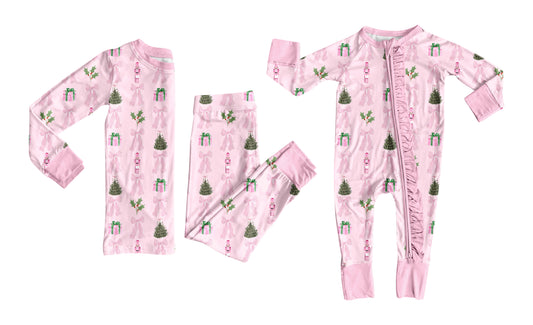 25.8.7 custom each style moq 5eta 4-6week Sibling Sister Christmas trees baby girl long sleeve pants sets and rompers match family design