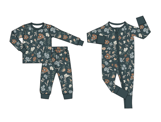 25.5.10 custom each style moq 5eta 4-6week Sibling Sisters floral baby boy long sleeve pants sets and rompers match family design