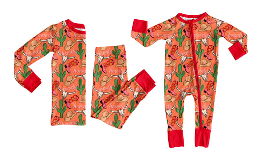 25.9.25 custom each style moq 8 eta 6-8week Sibling Sisters howdy cow head baby girl clothes long sleeve pants sets and romper match family design